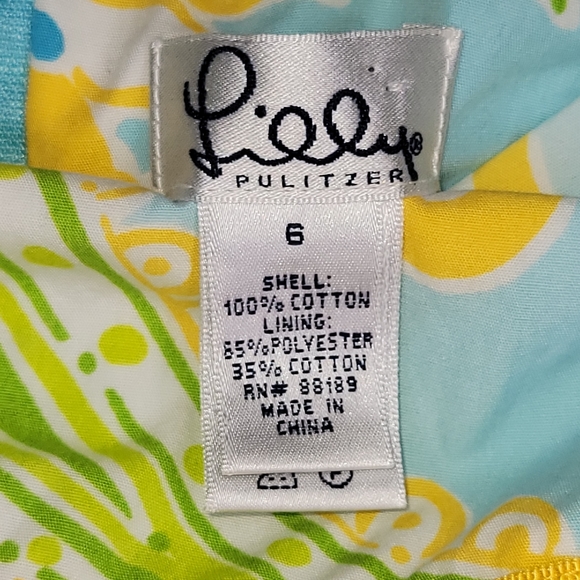 Lilly Pulitzer A-Line Skirt Paisley Sunflower, Size 6 - Picture 5 of 7